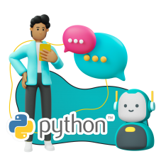 Умный чат-бот на Python - КИБЕРшкола программирования для детей, компьютерные курсы для школьников, начинающих и подростков - KIBERone г. Южное Бутово